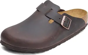 0860131 BIRKENSTOCK BOSTON OILED LEATHER UNISEX LOAFERS SIZE 5M/7W - HABANA - Like New