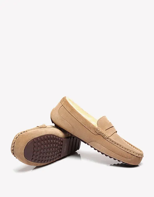 Australian Shepherd UGG Fashion Men Wool Moccasin
