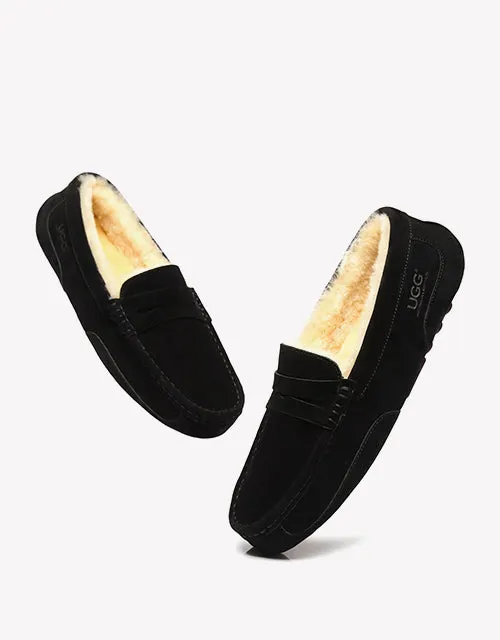 Australian Shepherd UGG Fashion Men Wool Moccasin