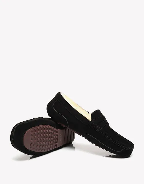 Australian Shepherd UGG Fashion Men Wool Moccasin