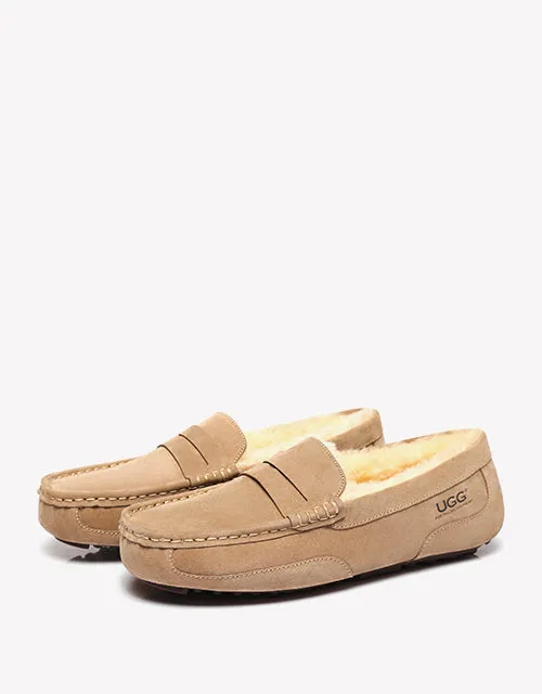 Australian Shepherd UGG Fashion Men Wool Moccasin