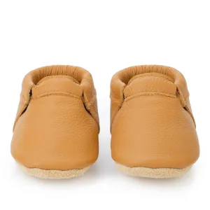 BirdRock Baby - Fringeless Baby Moccasins - Leather Baby Shoes (Gingersnap)