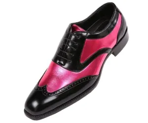 Bolano Lawson Fuchsia Men’s Two Tone Lace Up Oxford Shoe