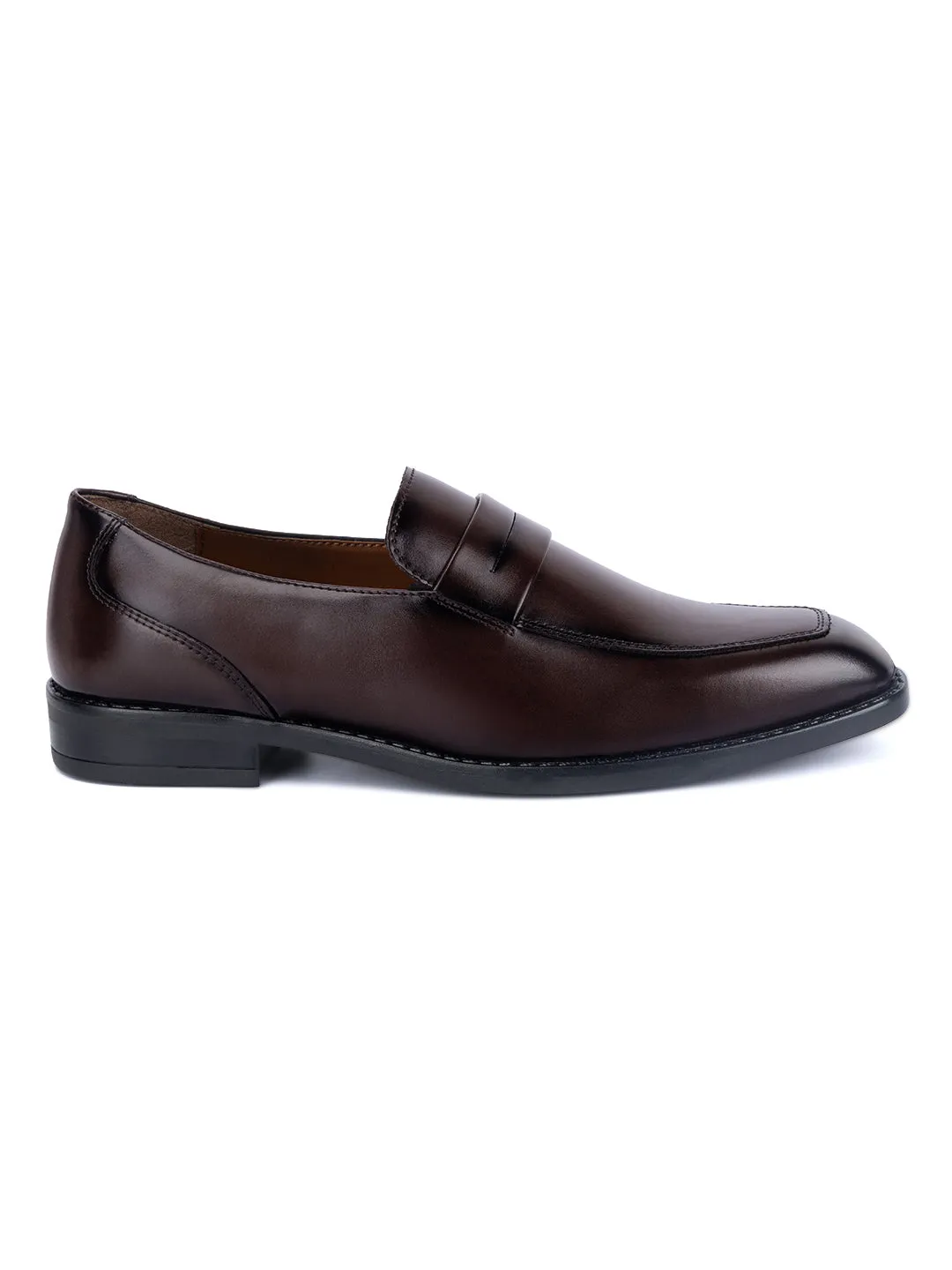 Brunette Brown Handcrafted Dual Tone Moccasins Slipons
