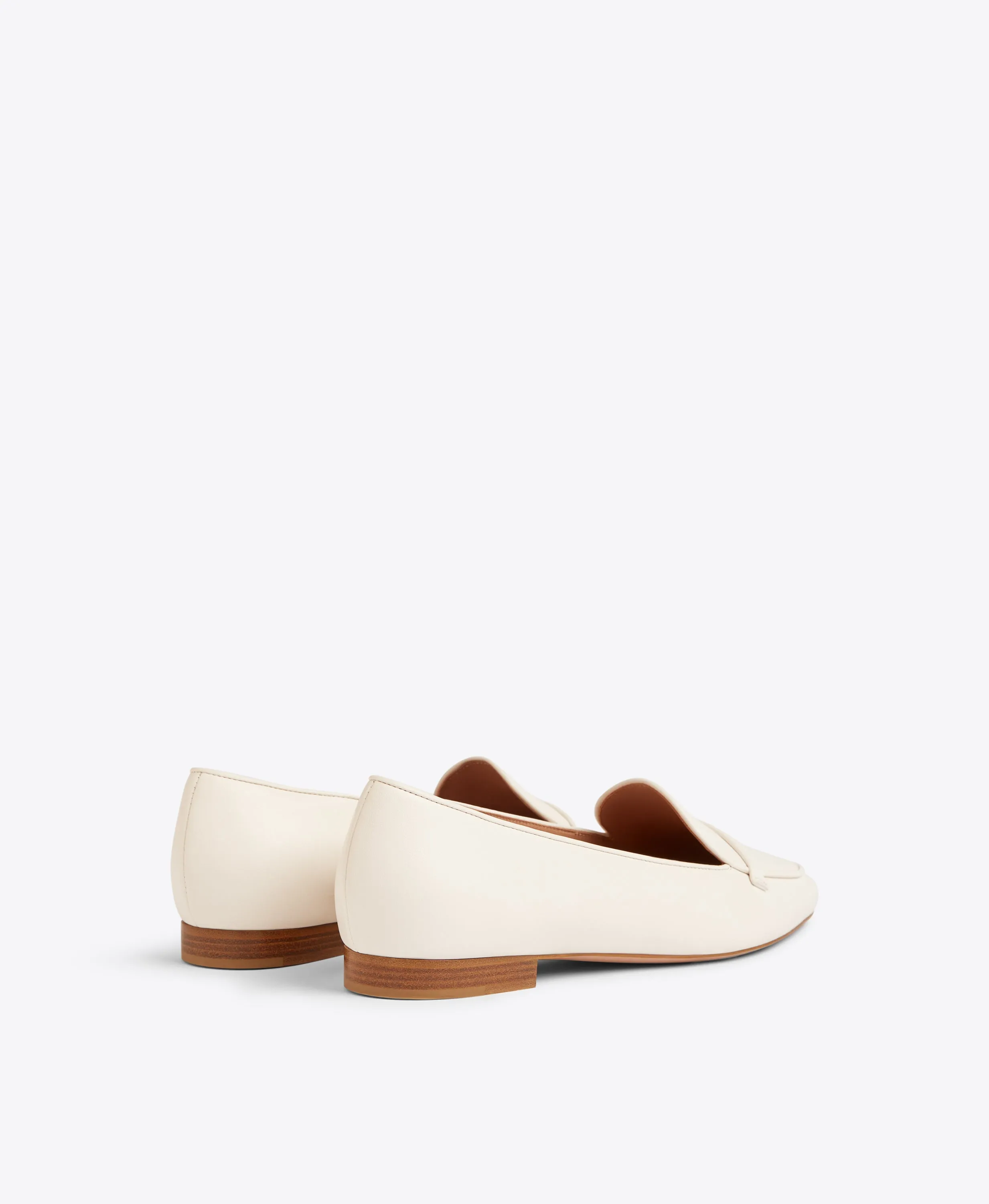 Bruni Cream Leather Loafers