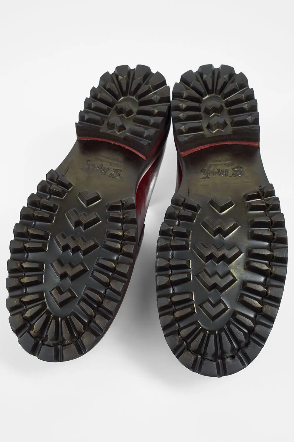 CAMDEN red-berry slip on shoes.