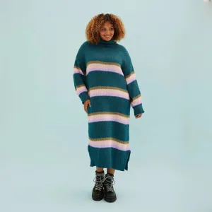Cara & The Sky 'Tanya' Striped Knit Midi Dress