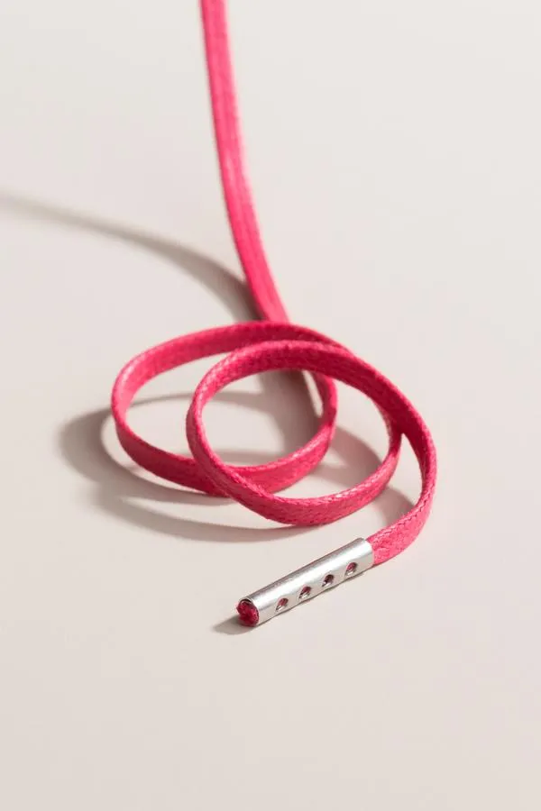 Cerise Pink | Flat Waxed Shoelaces