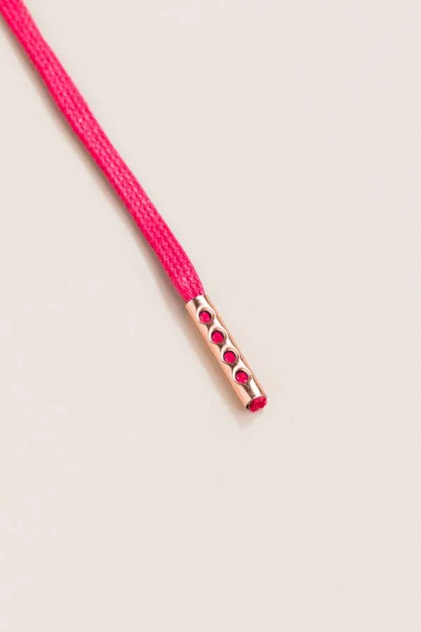 Cerise Pink | Flat Waxed Shoelaces