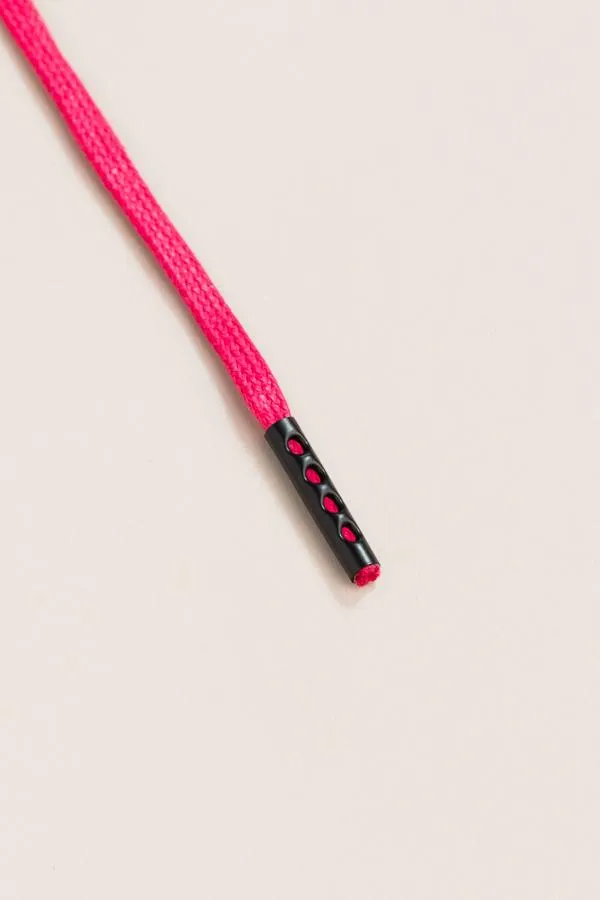 Cerise Pink | Flat Waxed Shoelaces