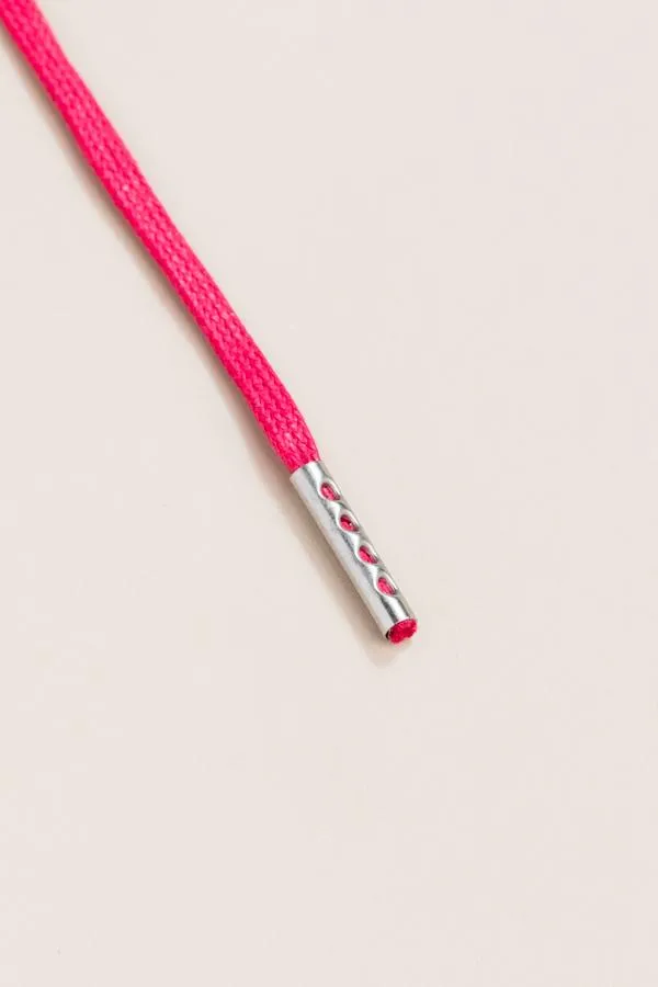 Cerise Pink | Flat Waxed Shoelaces