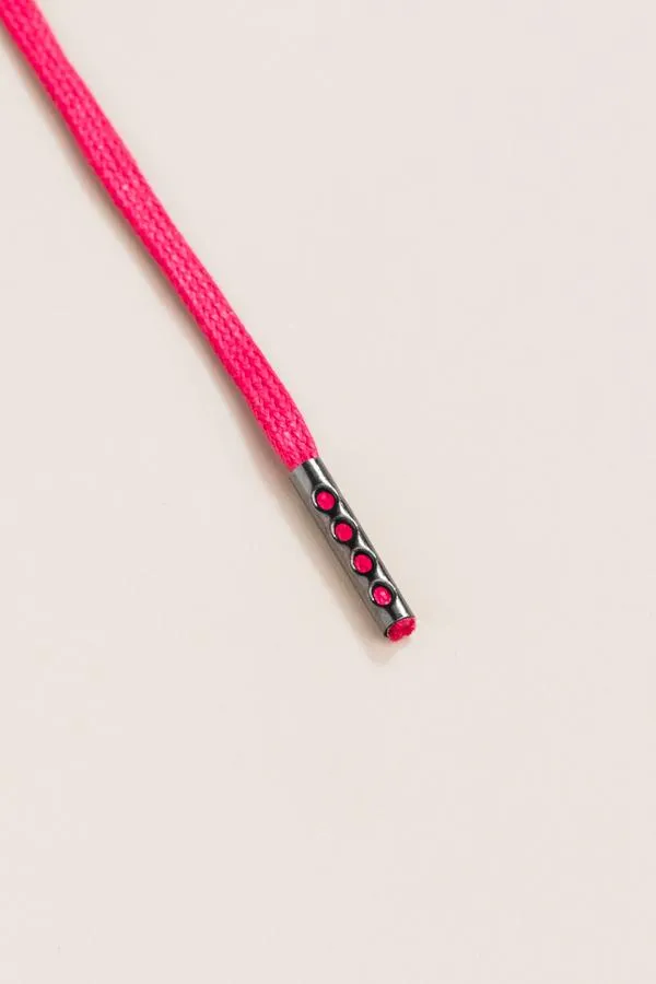 Cerise Pink | Flat Waxed Shoelaces