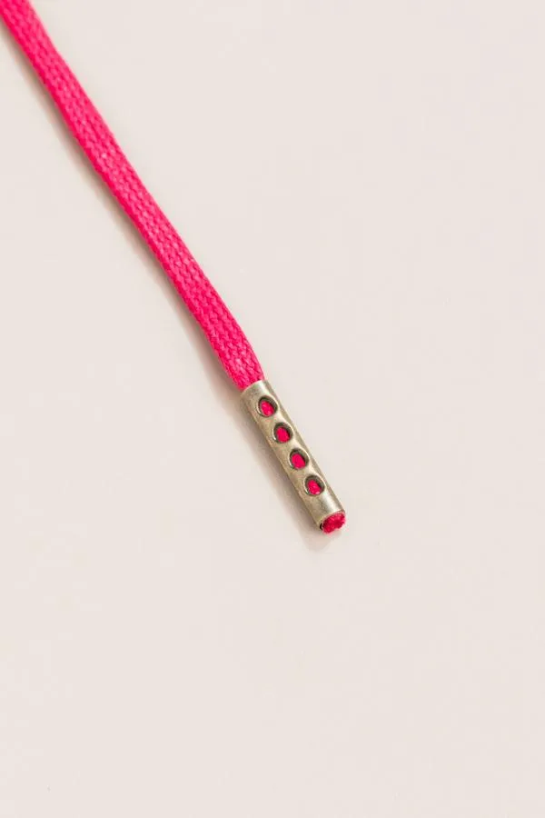Cerise Pink | Flat Waxed Shoelaces