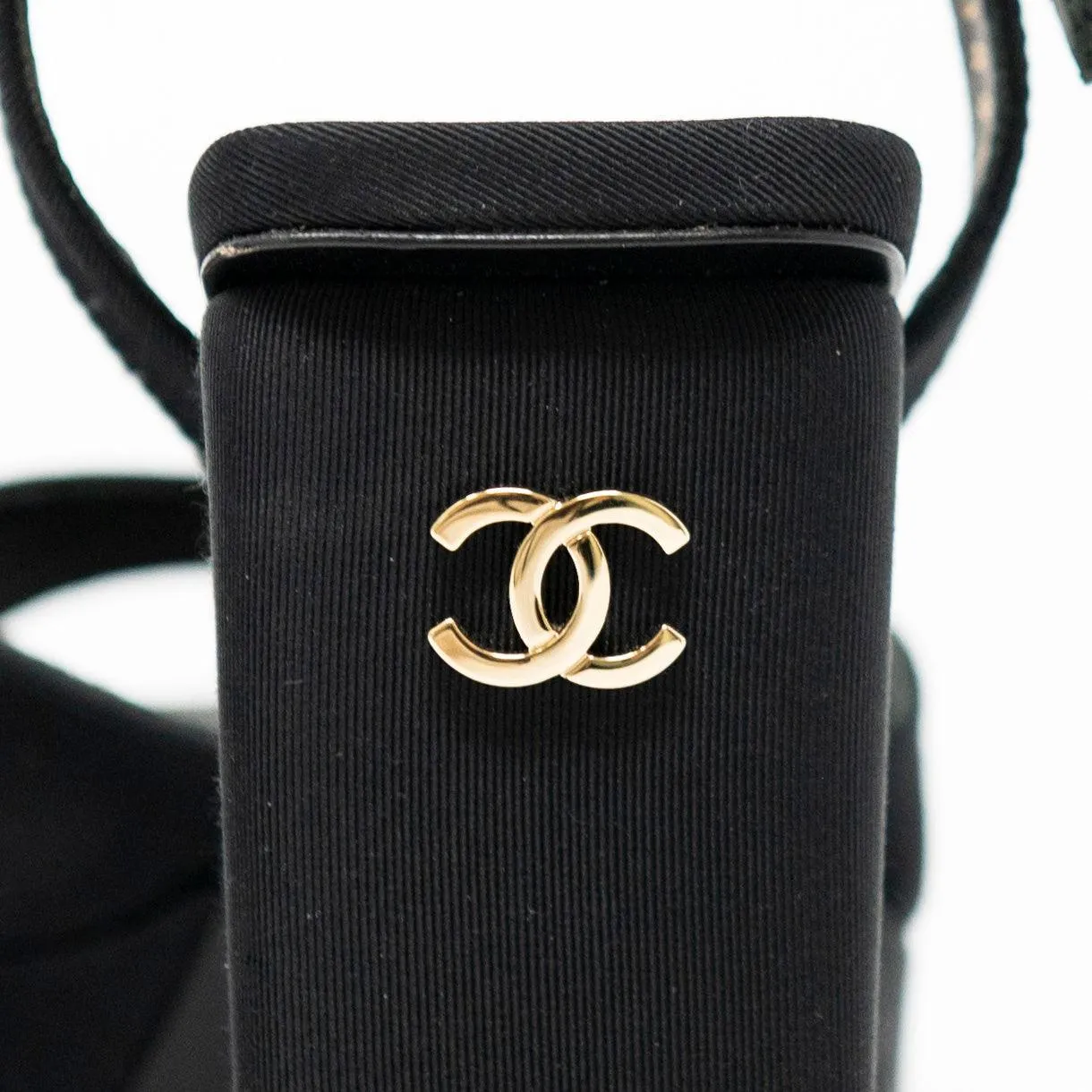 Chanel Black 22S Runway CC Platform Sandals 36.5
