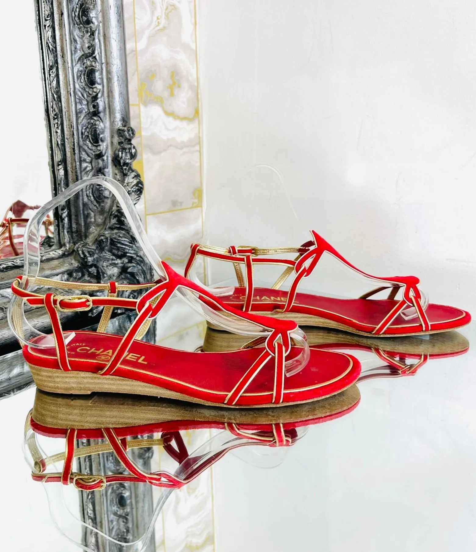 Chanel Suede Sandals. Size 37