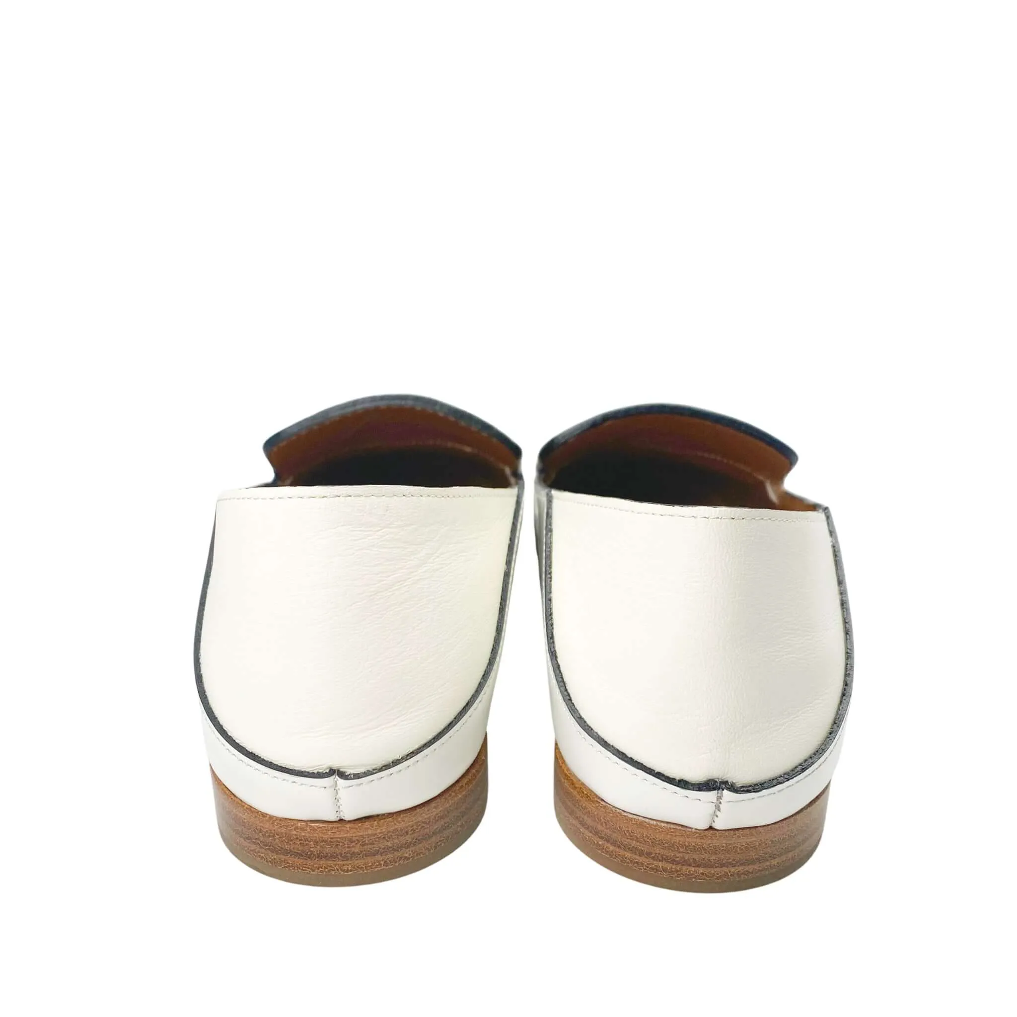 Chloe C Loafers in White Patent Leather