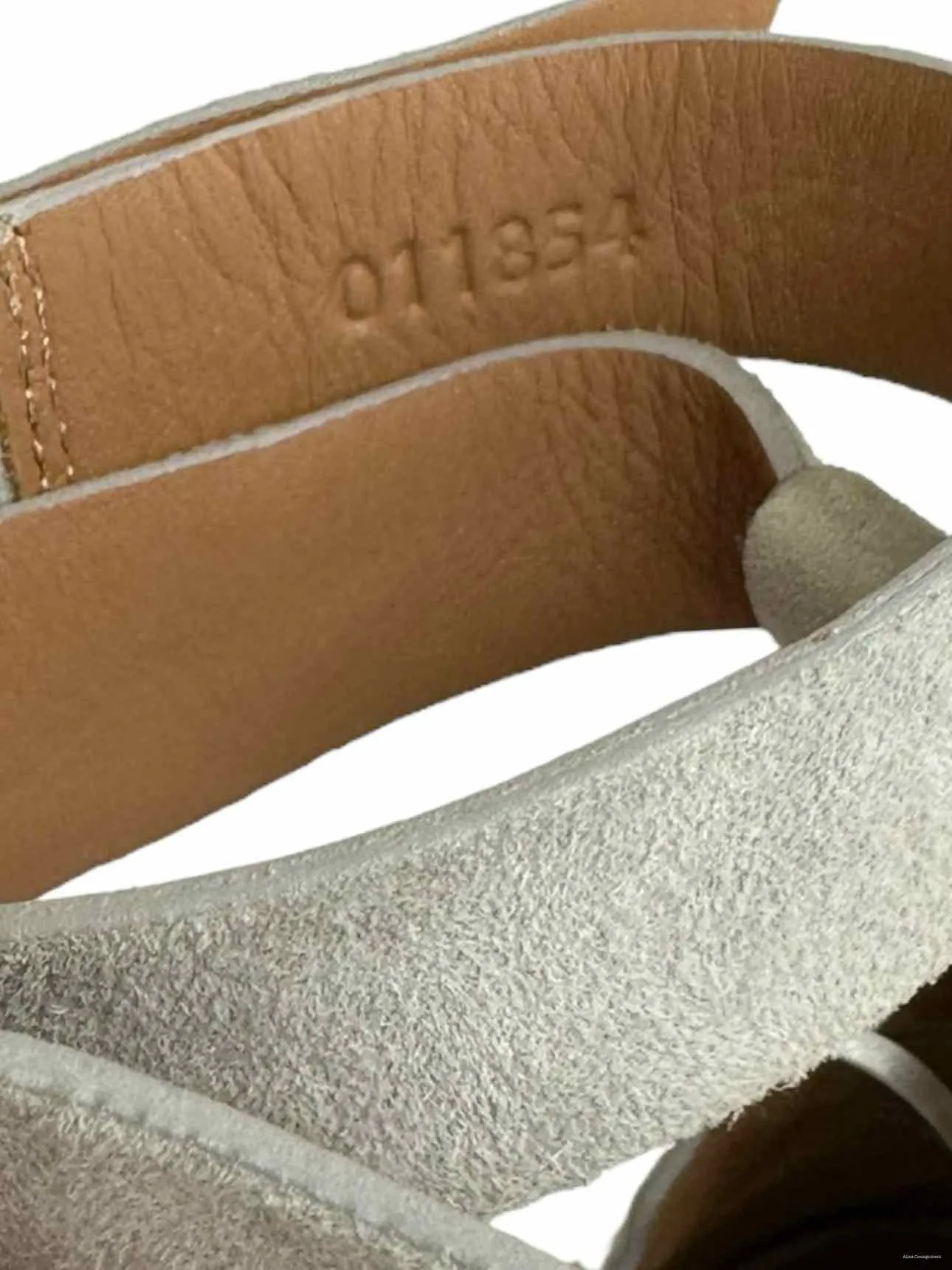 Chloe Gray Suede LAUREN Espadrille Sandals Size 40