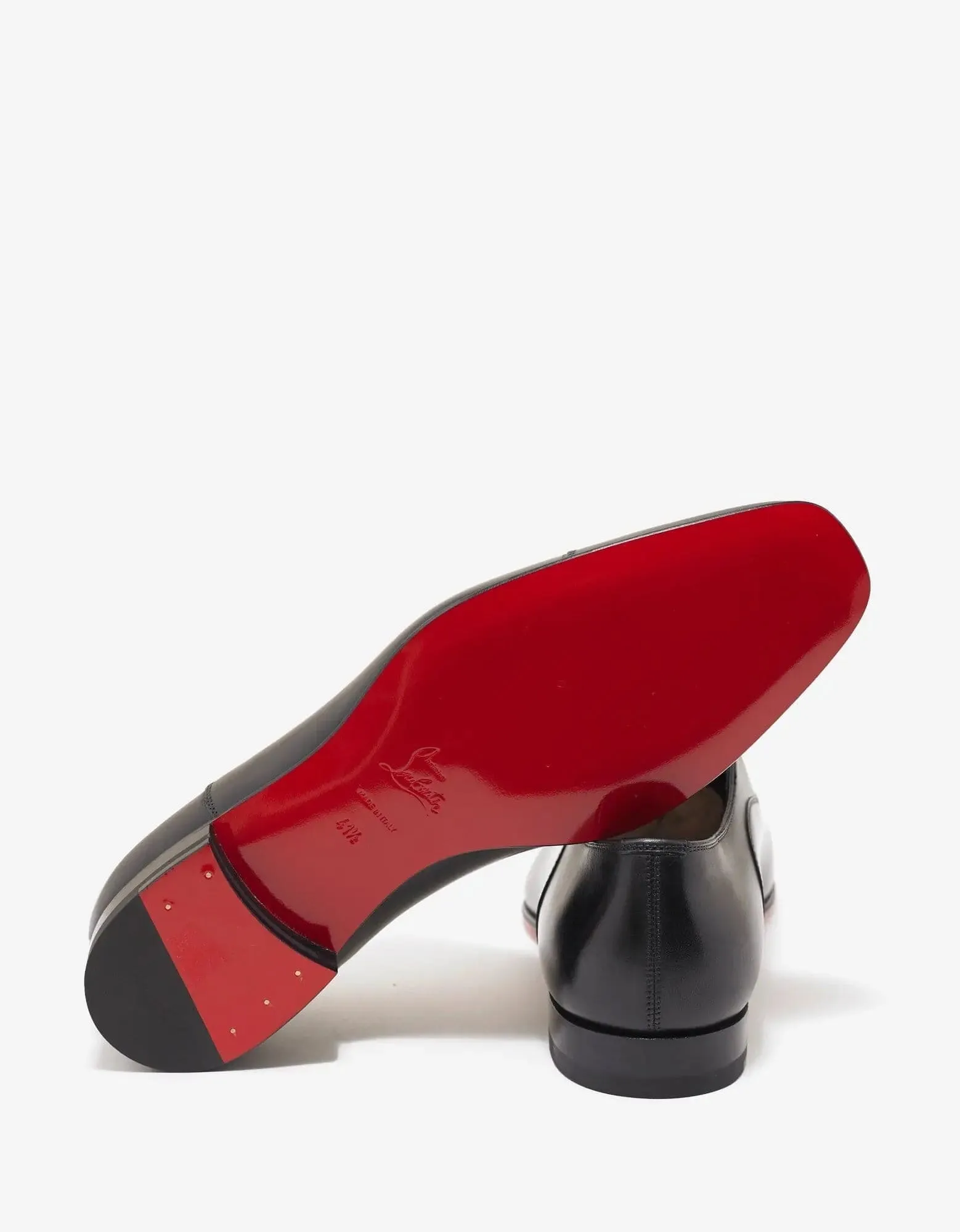 Christian Louboutin Greggo Black Leather Oxford Shoes -