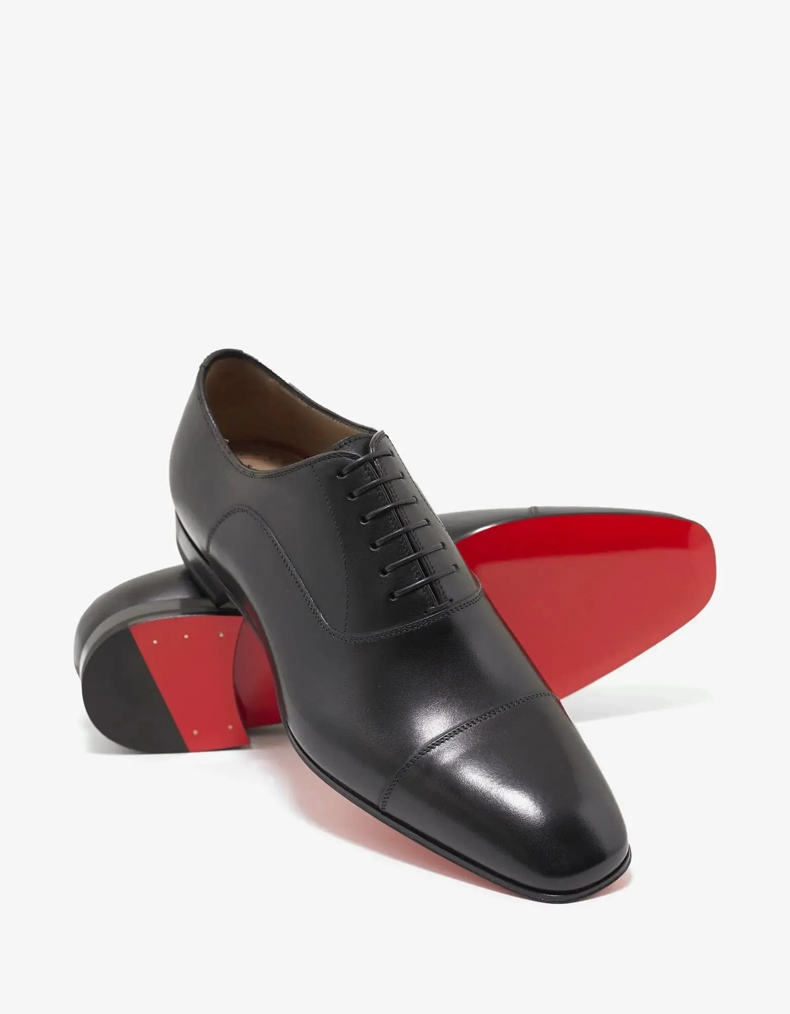 Christian Louboutin Greggo Black Leather Oxford Shoes -