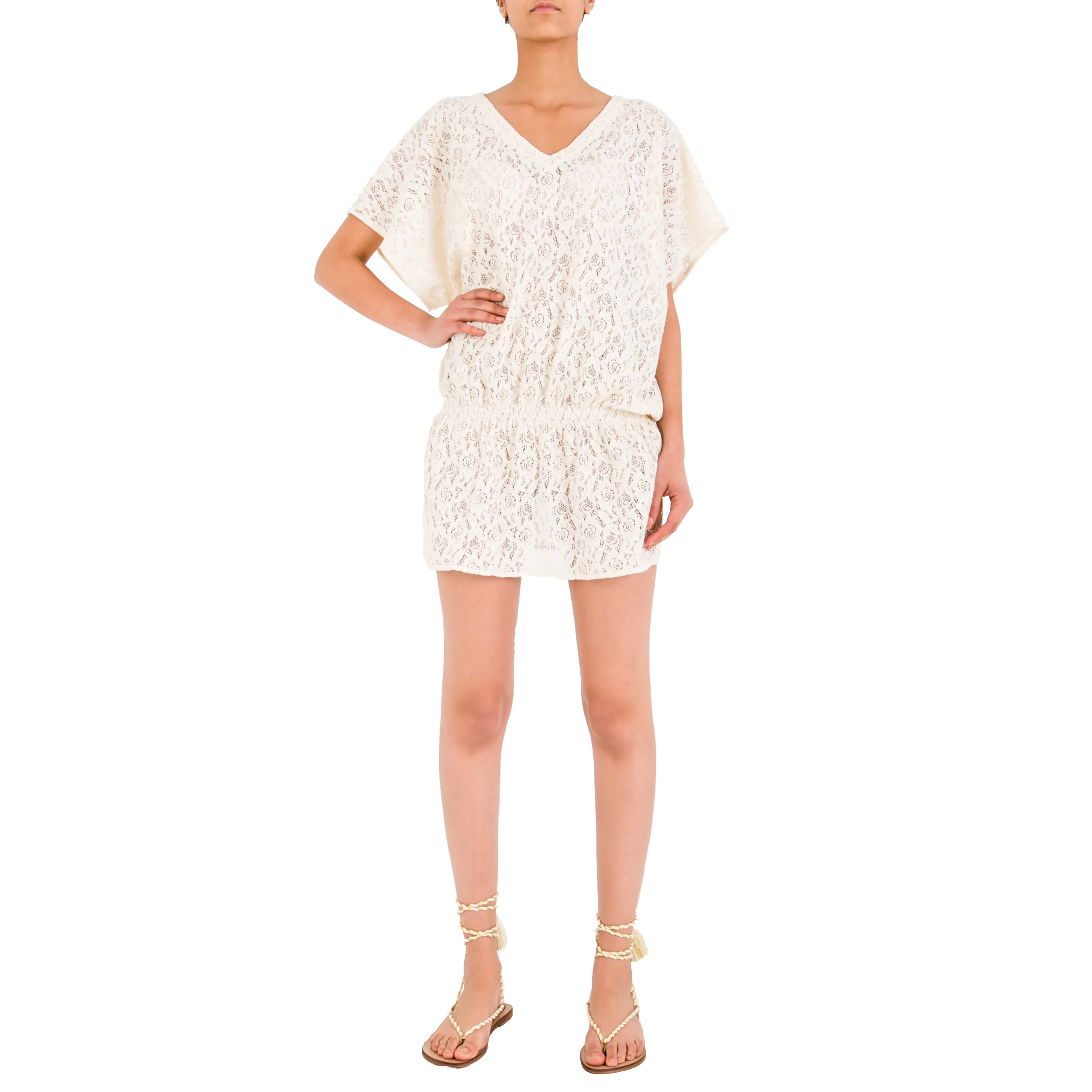 EMILY Off-White lace tunic