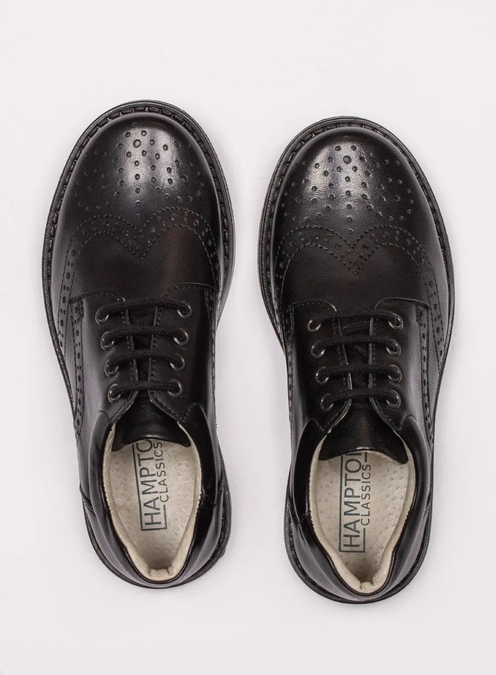 Hampton Classics Hamish School Shoes in Black