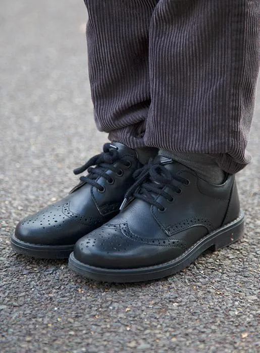 Hampton Classics Hamish School Shoes in Black