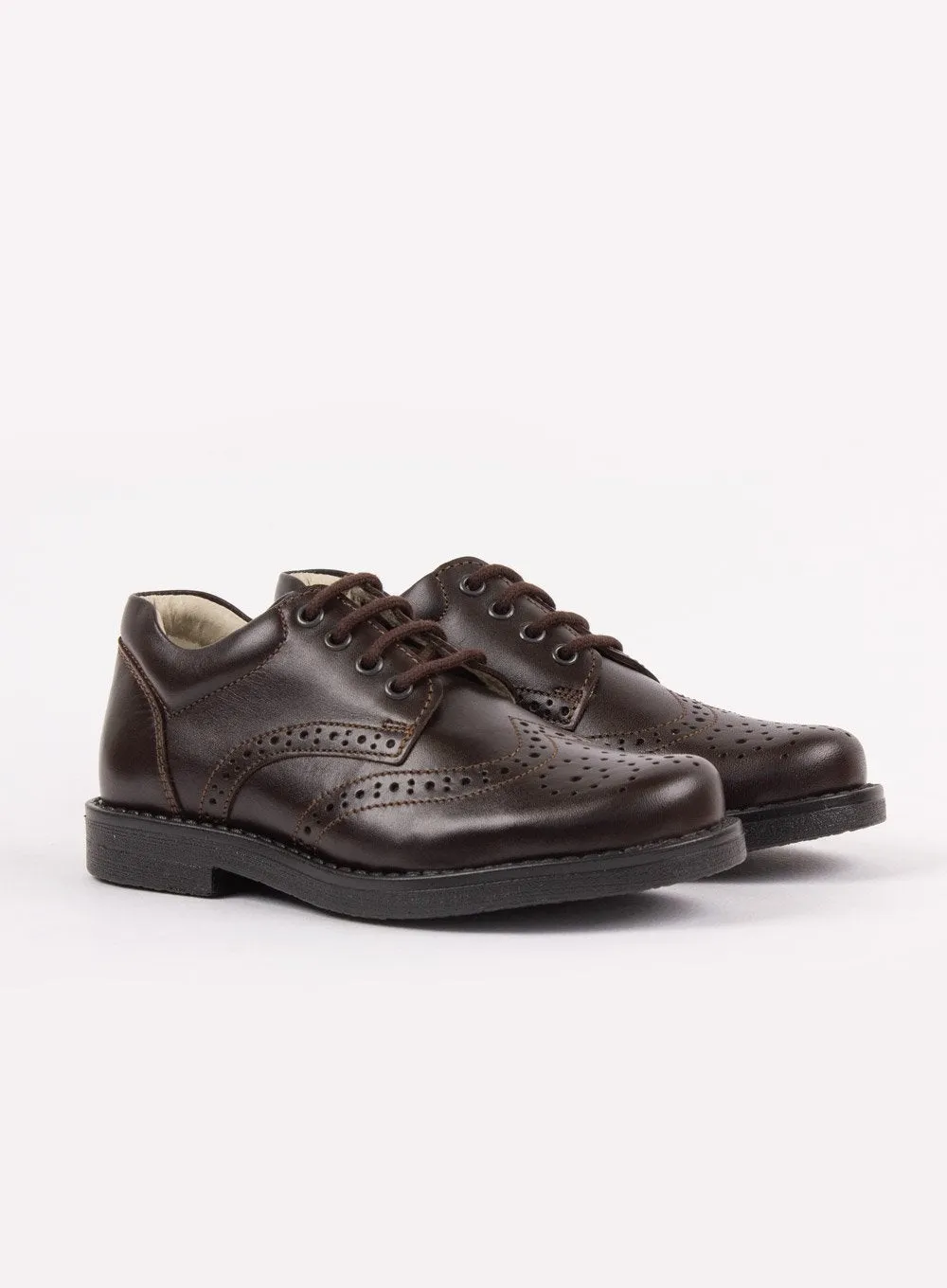 Hampton Classics Hamish School Shoes in Brown