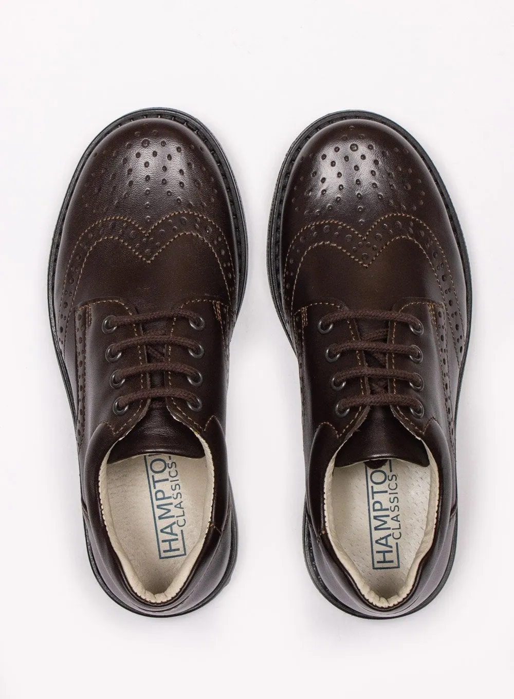 Hampton Classics Hamish School Shoes in Brown