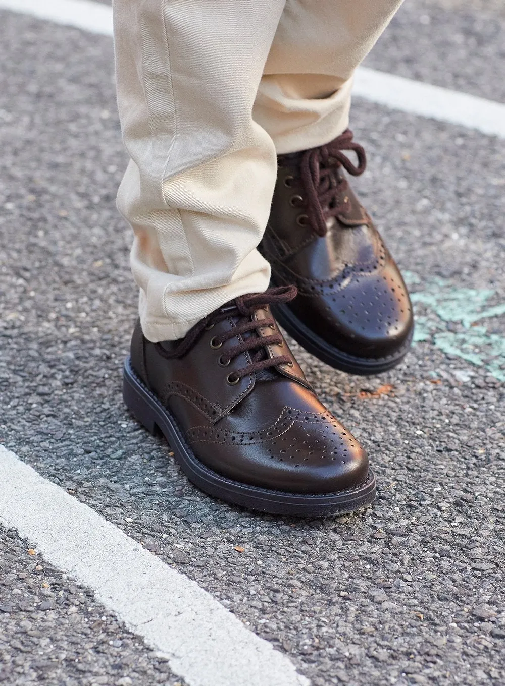 Hampton Classics Hamish School Shoes in Brown