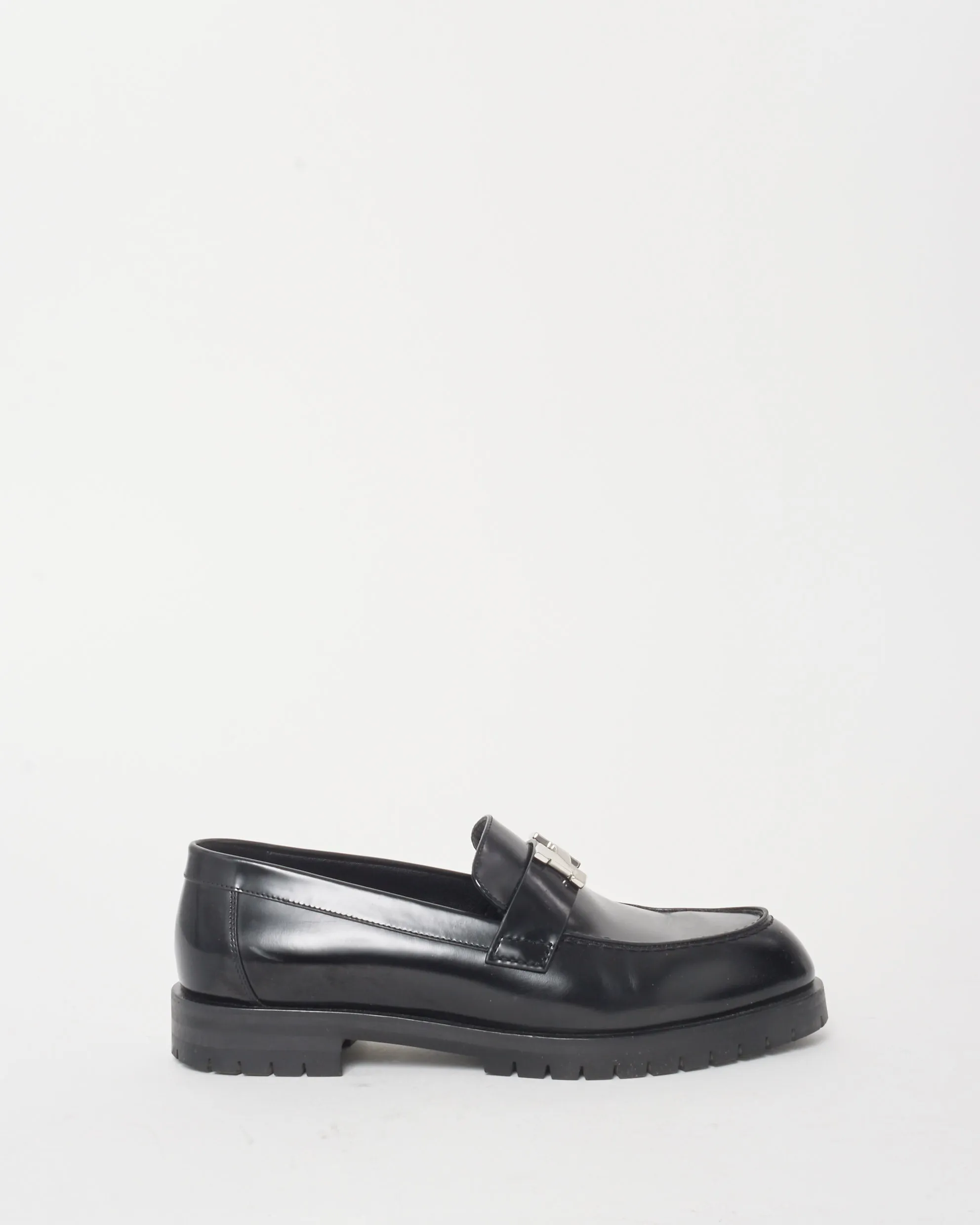 Hermès Black Leather Faubourg Loafers - 38