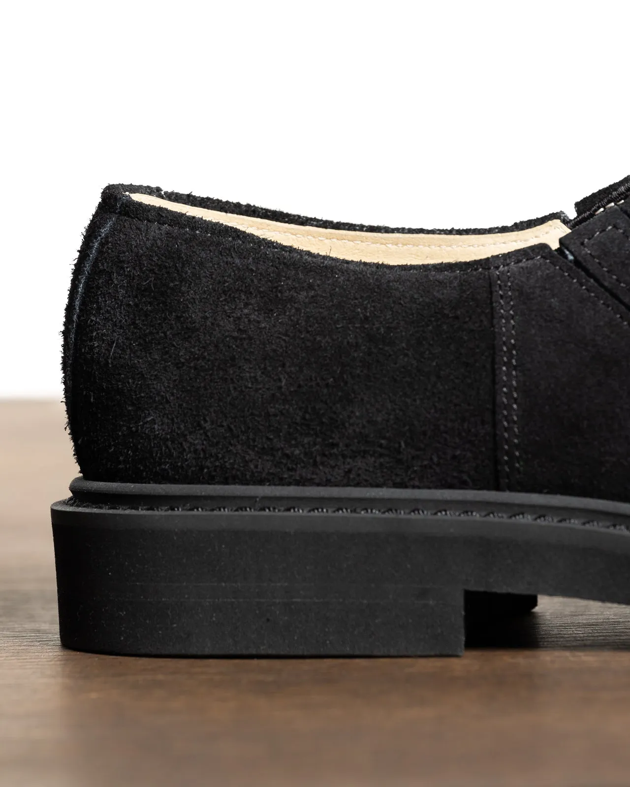 Horsehair Vamp Slip-On Shoes - Black