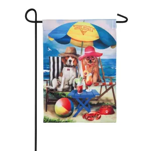 Hot Dogs On The Beach Garden Flag