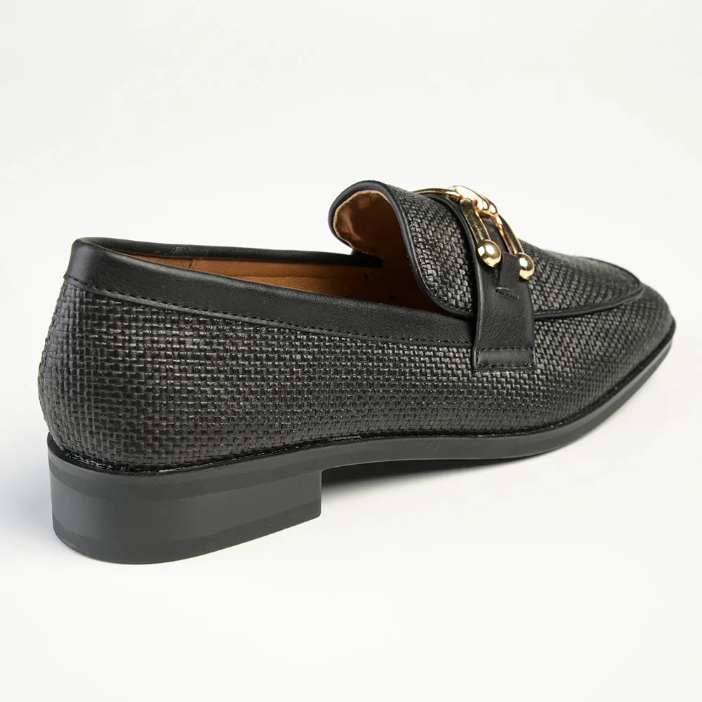 Madison Phoenix - Metal Trim Loafer - Black
