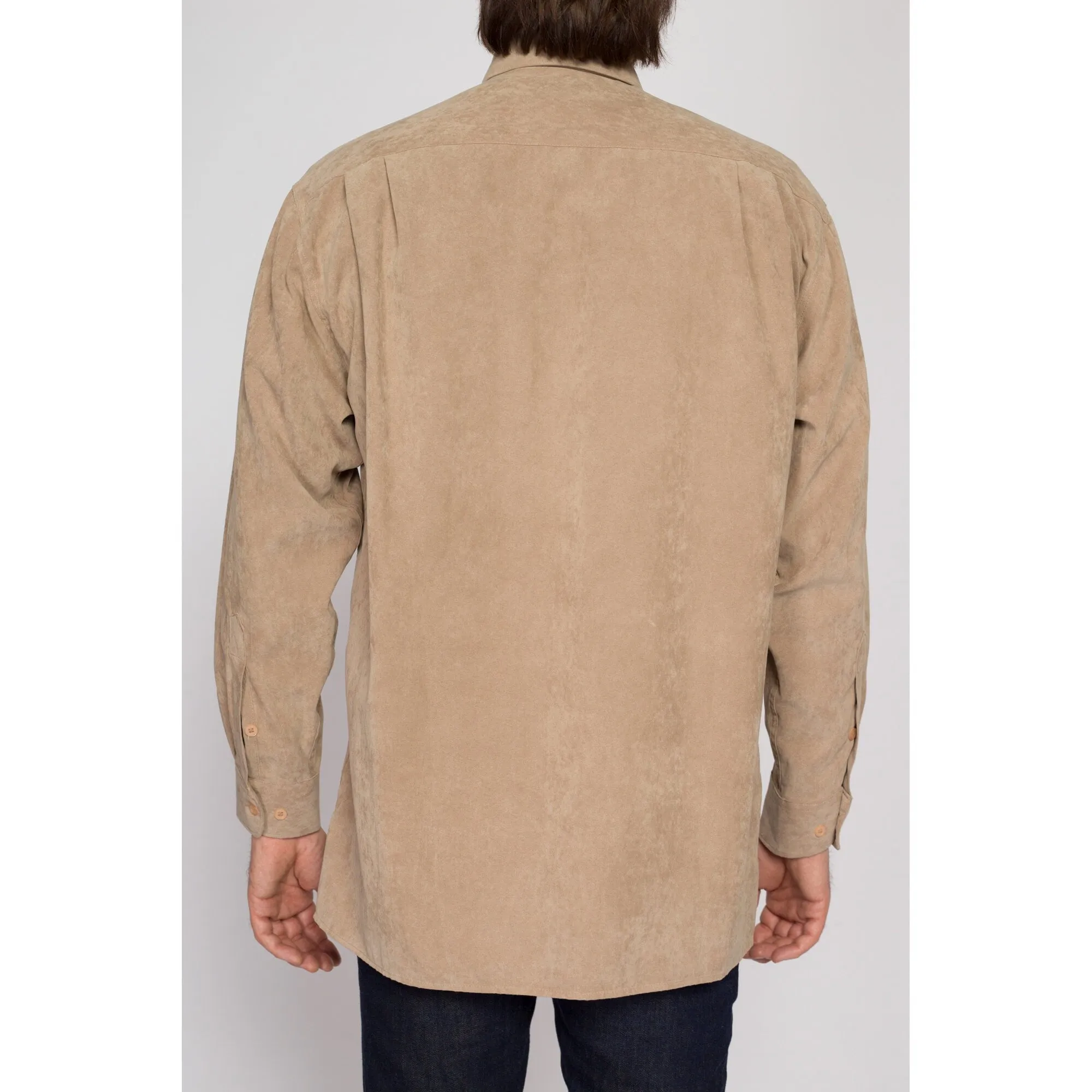 Medium 80s Tan Ultrasuede Shirt
