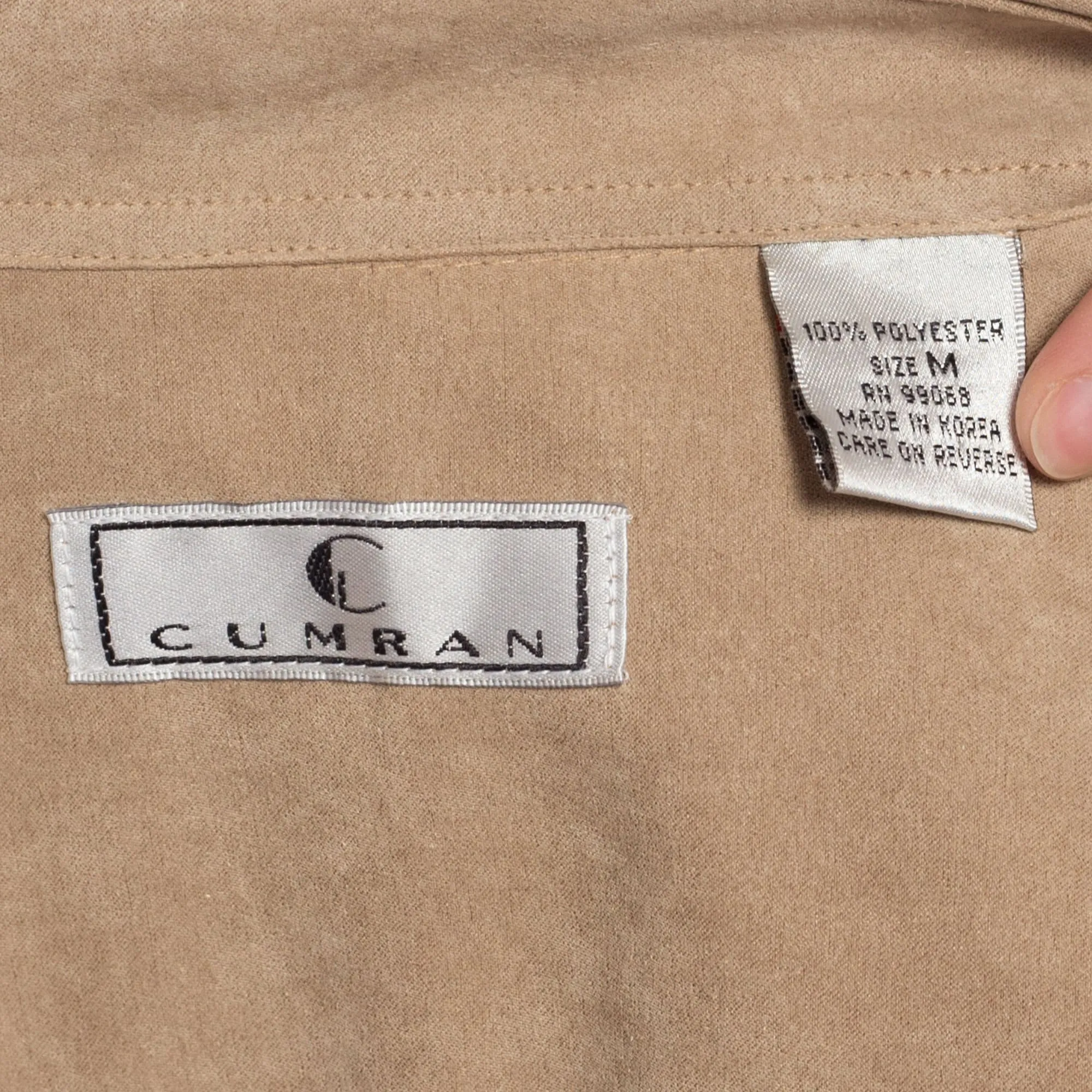 Medium 80s Tan Ultrasuede Shirt