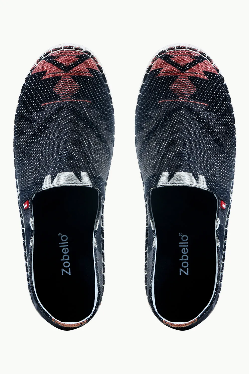 Mens Black Ditsy Jacquard Espadrilles