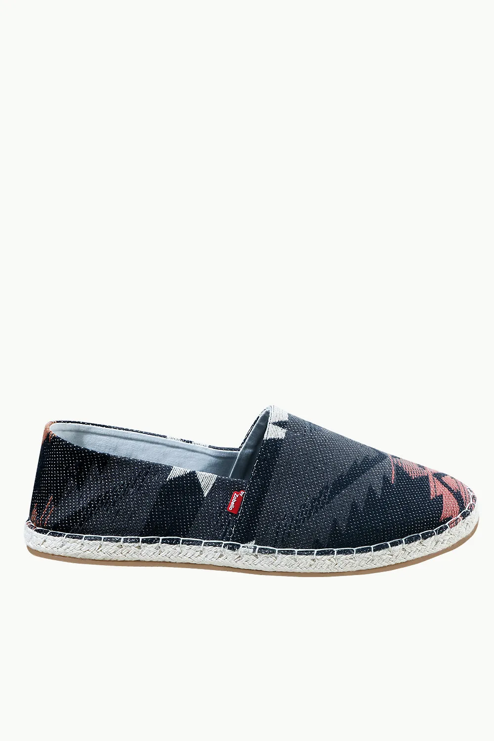 Mens Black Ditsy Jacquard Espadrilles