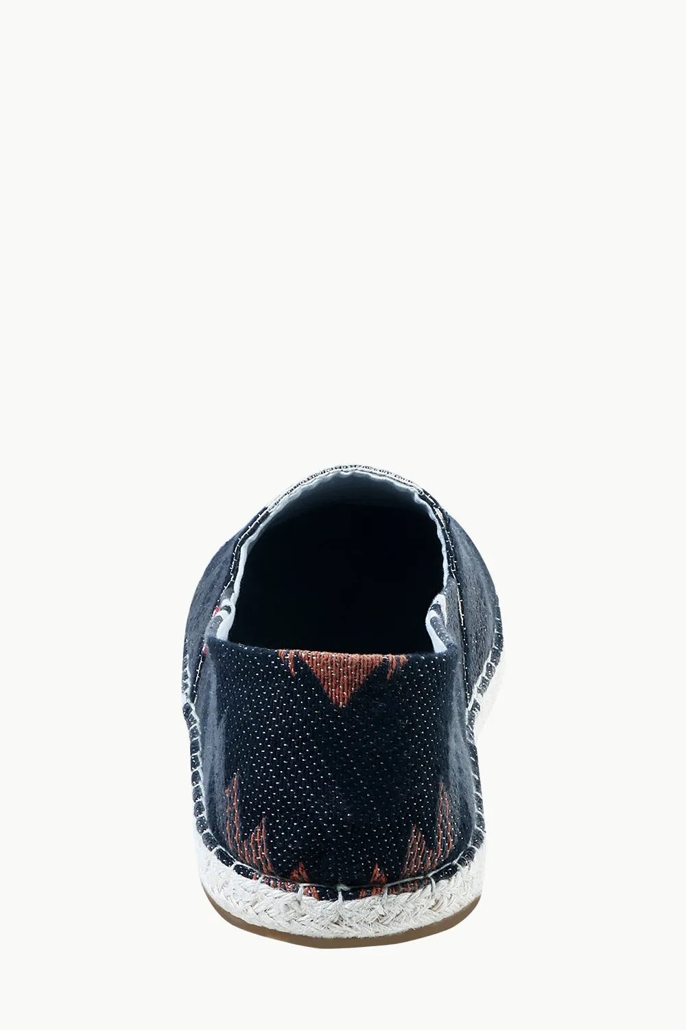 Mens Black Ditsy Jacquard Espadrilles