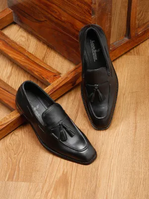 Men's Black Premium Italian Leather Moccasins