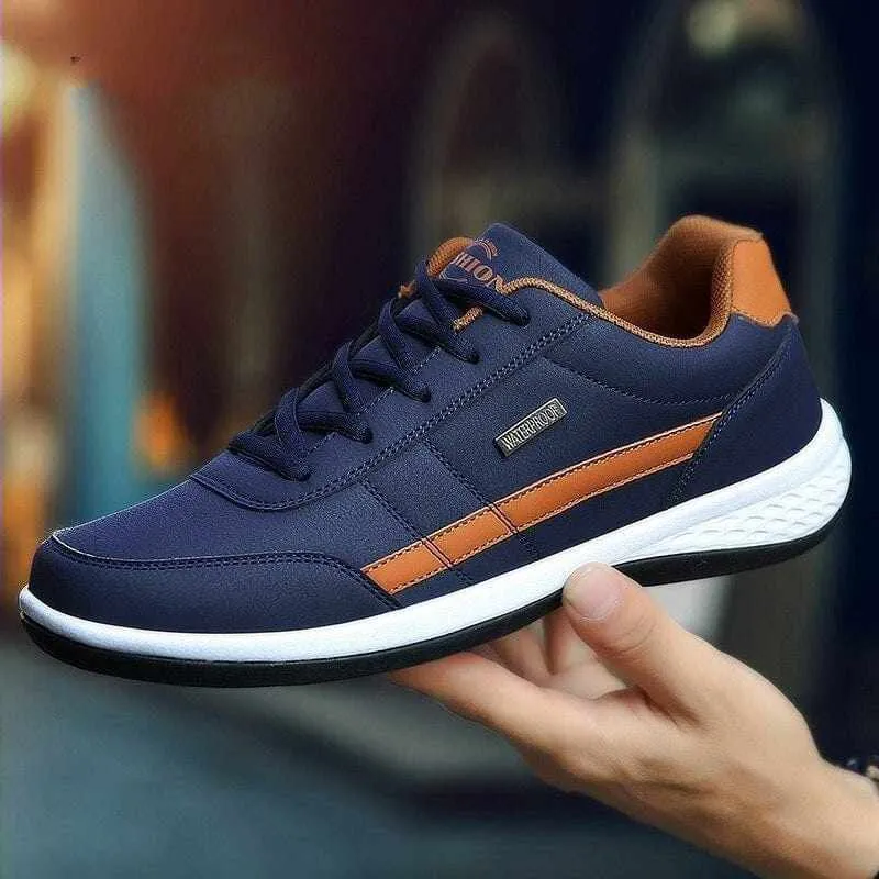 Men's Leather  Luxury Brand Casual Shoe/Sneakers Italian Breathable Leisure Male Footwear