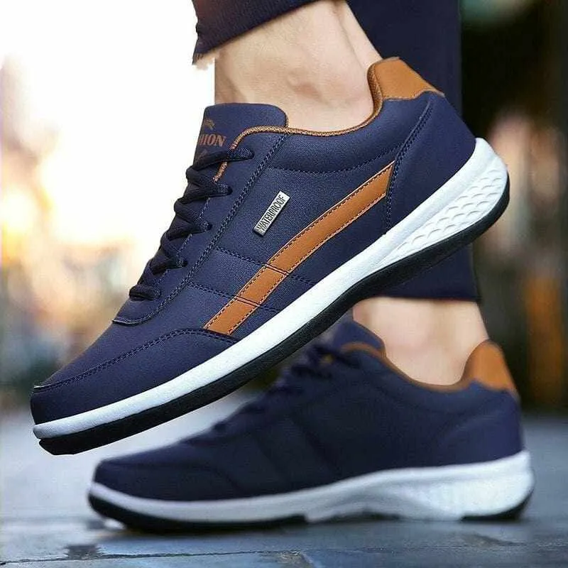Men's Leather  Luxury Brand Casual Shoe/Sneakers Italian Breathable Leisure Male Footwear