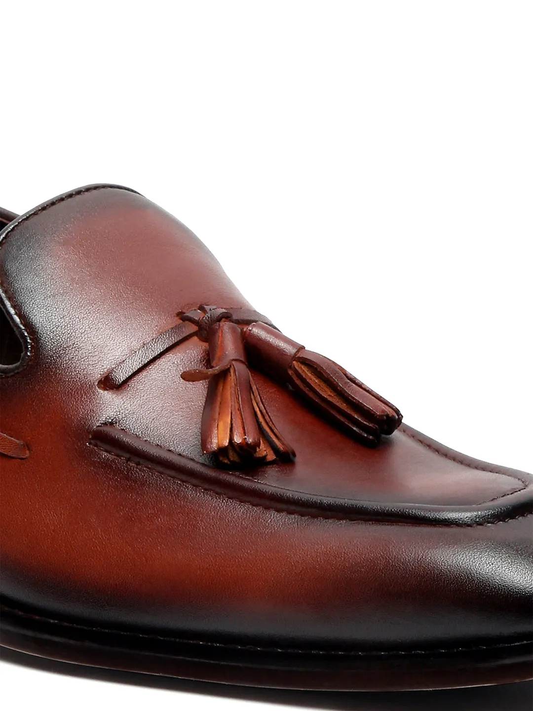 Men's Premium Italian Leather Tan Moccasins