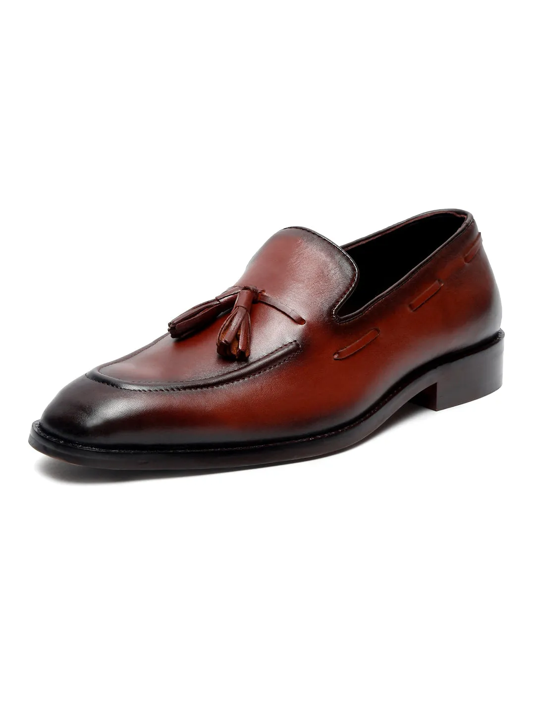 Men's Premium Italian Leather Tan Moccasins
