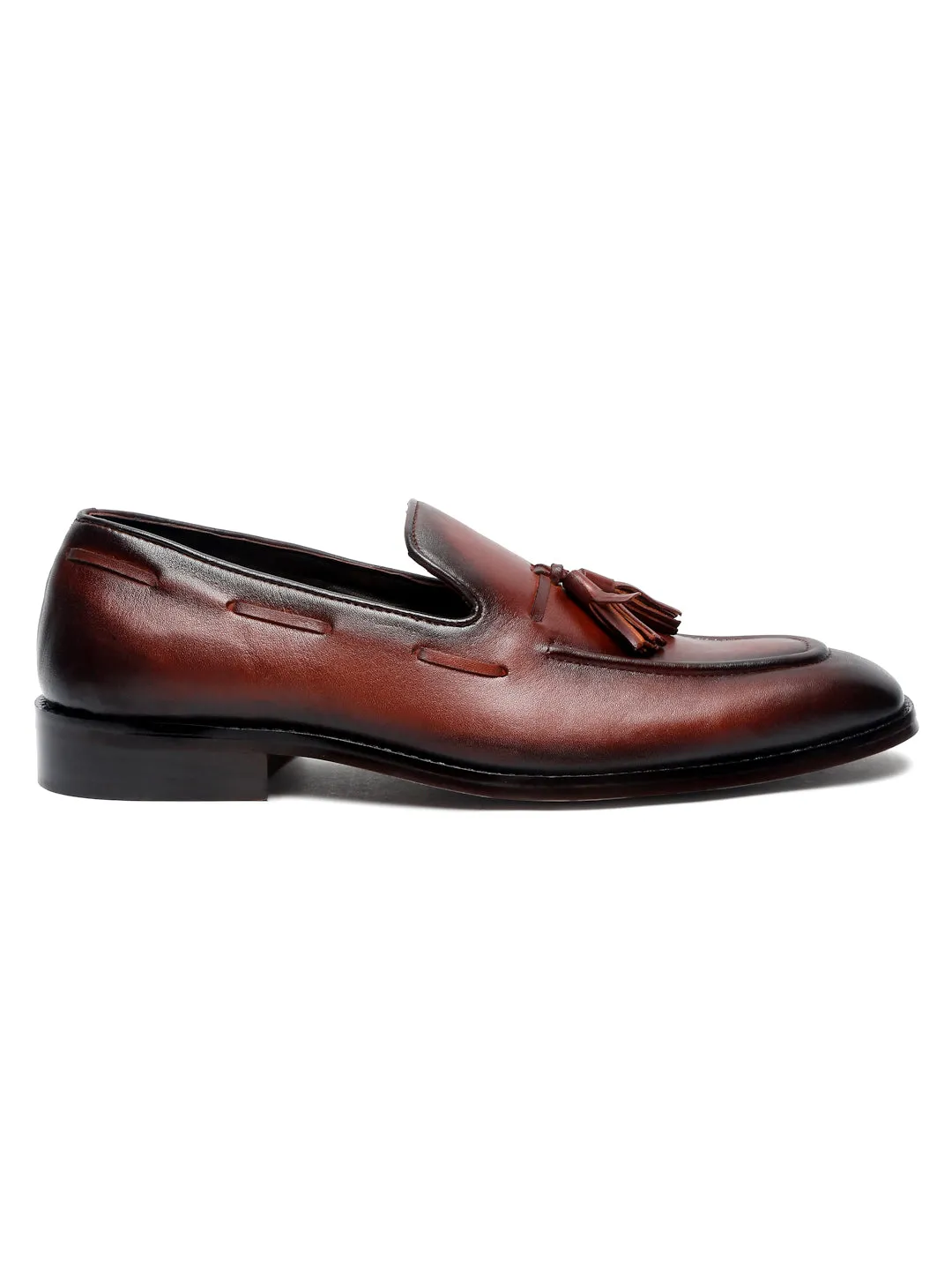 Men's Premium Italian Leather Tan Moccasins