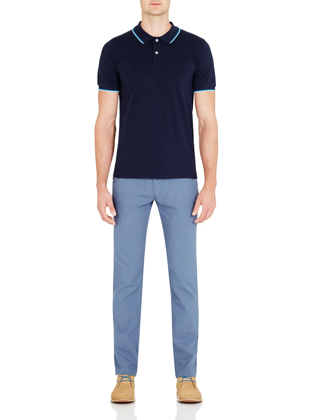 Narrow Leg Cotton Trousers