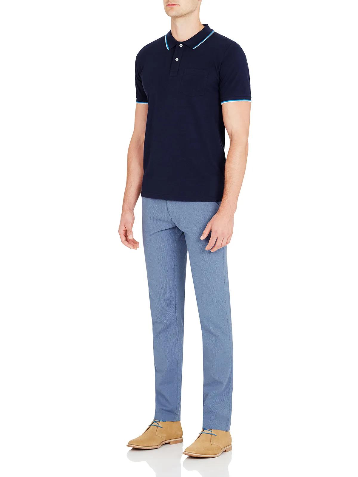 Narrow Leg Cotton Trousers