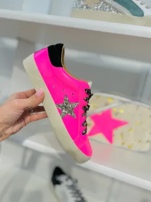 Neon Jungle Frenzy Star Tennis Shoes