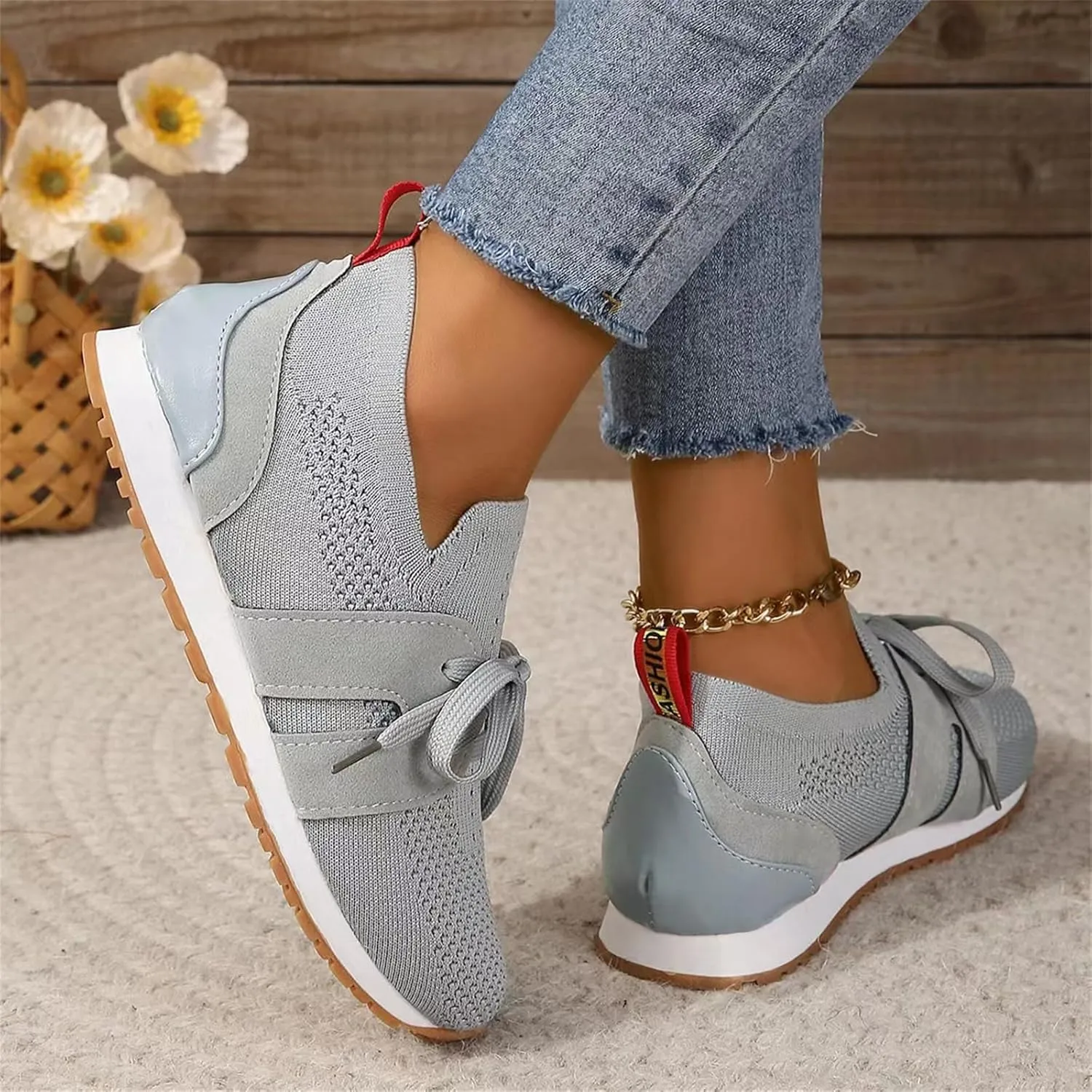 Running Shoes For Women Walking Shoes Comfort Light Weight Mesh Shoes Slip On Tennis Running Gym Fashion Sneakers