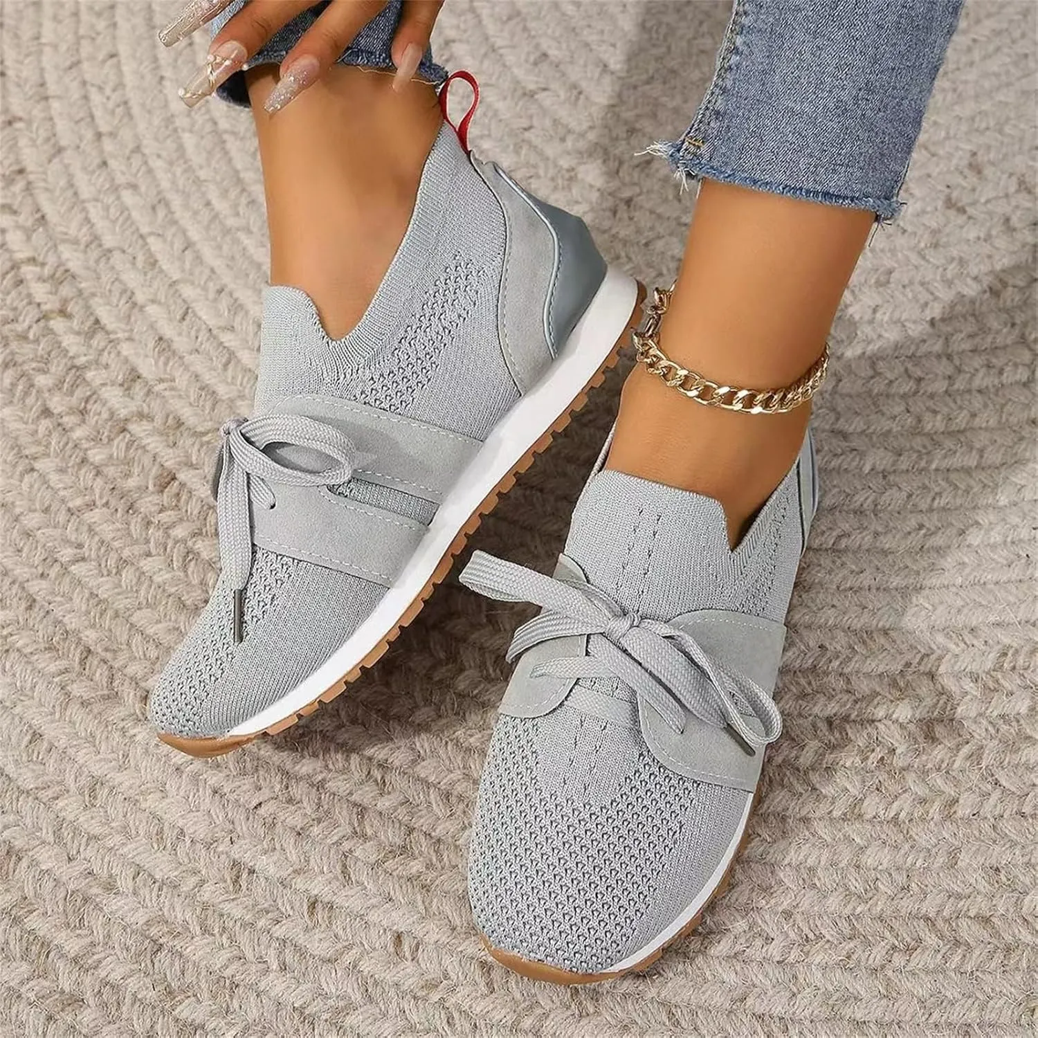 Running Shoes For Women Walking Shoes Comfort Light Weight Mesh Shoes Slip On Tennis Running Gym Fashion Sneakers