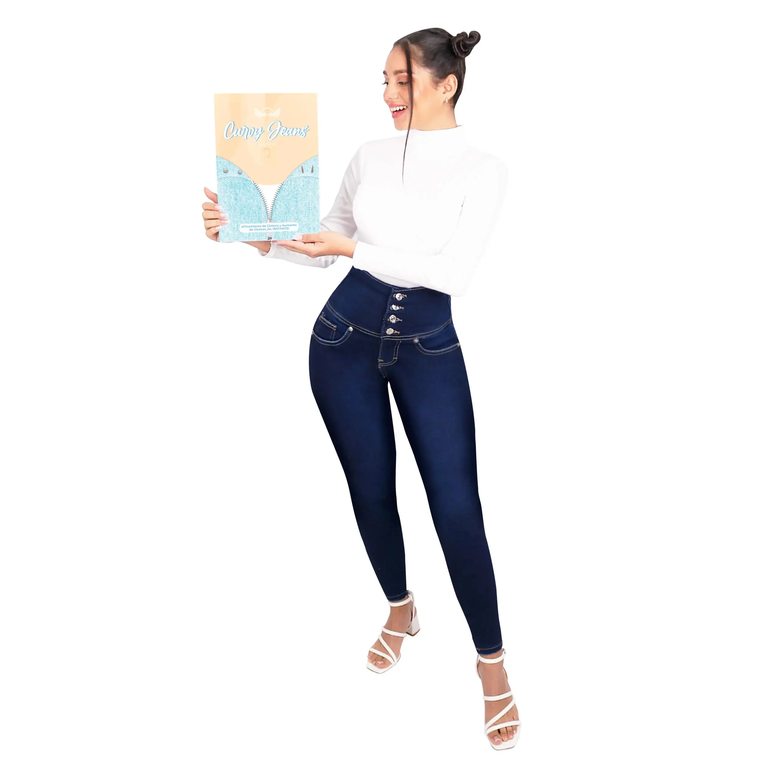 Sculpted Fit High-Waist Jeans